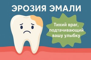 Эррозия эмали: Тихий враг, подтачивающий вашу улыбку